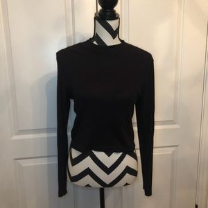 Long sleeve mock turtle neck shirt